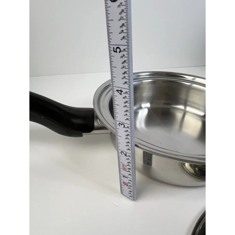 Stainless Steel Sauce Pan Pro Health Ultra Magnetic Induction Core 1Qt w Lid USA
